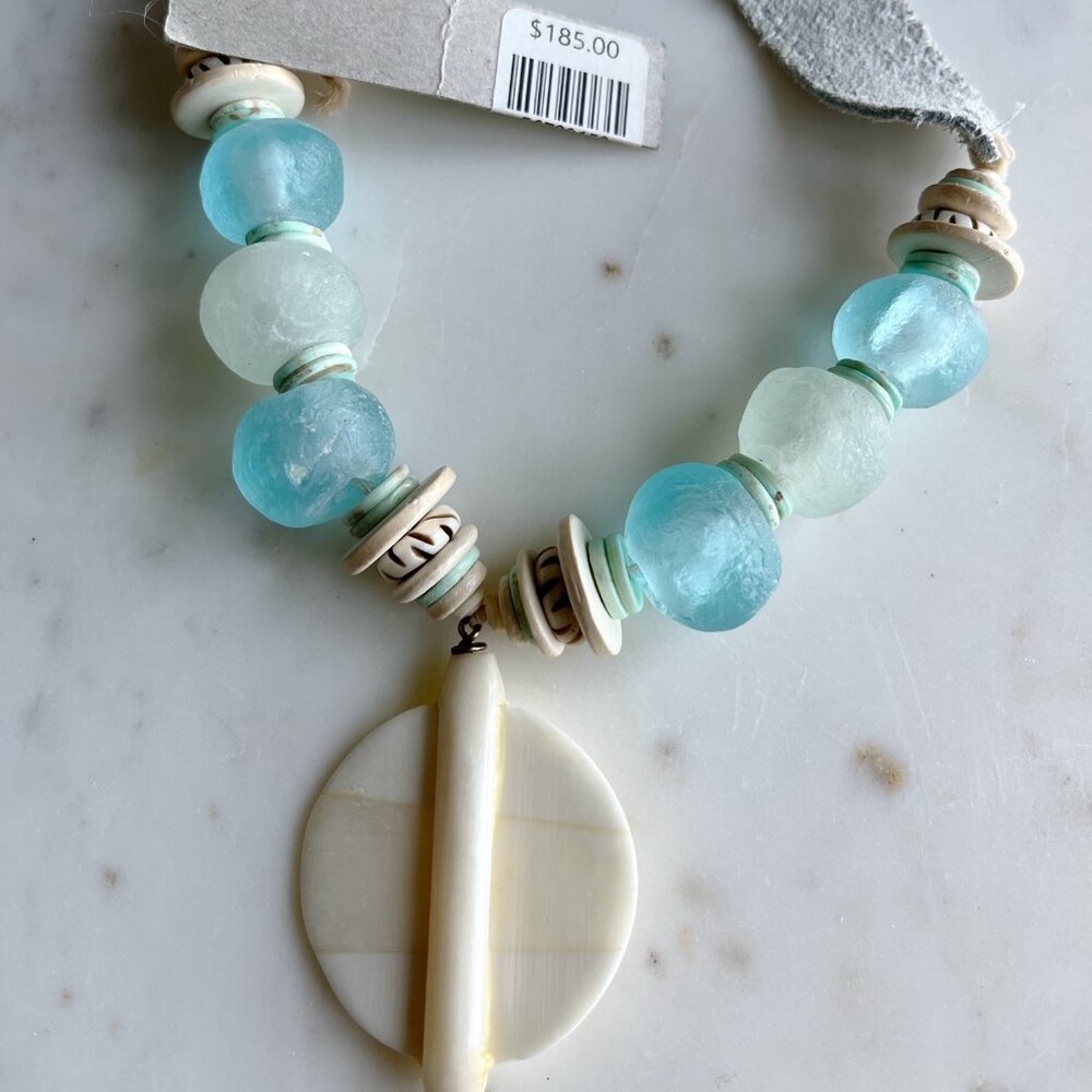 Twine and Twig Short Necklace with Bone Pendant - NWT